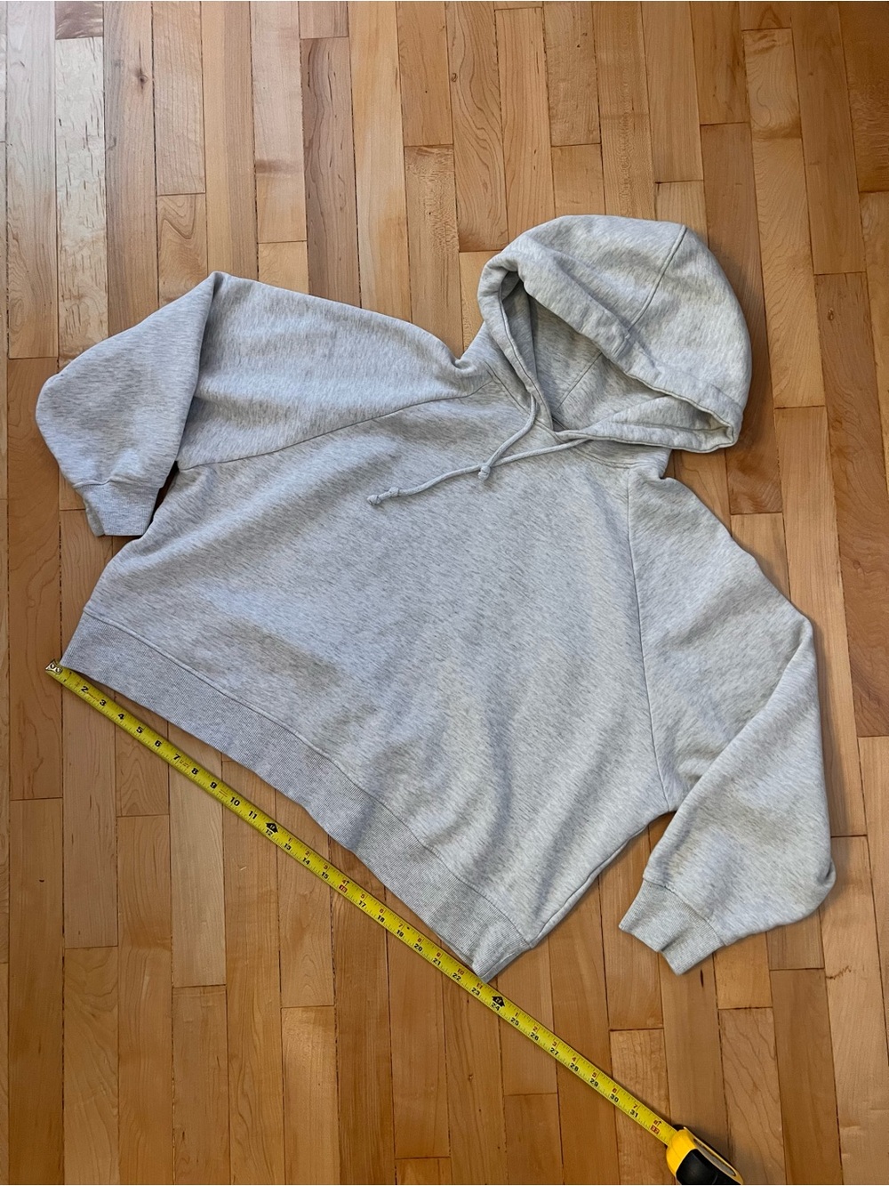 Zara Light Gray Cropped Hoodie